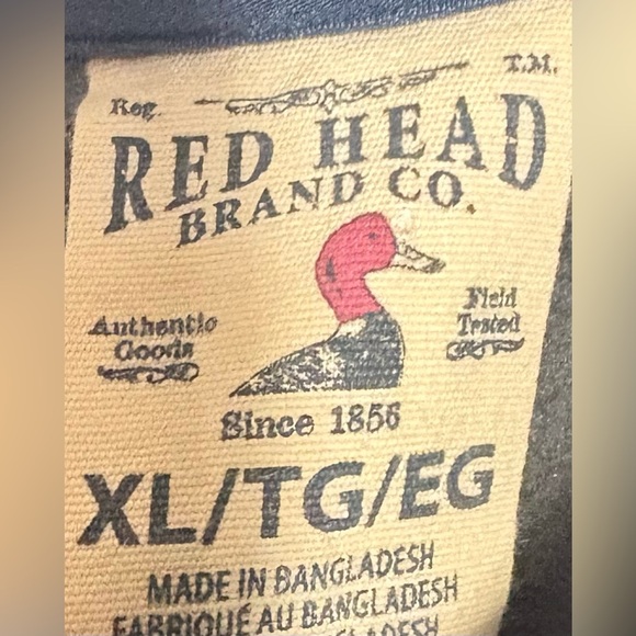 RedHead Charcoal and Blue Fleece Outerwear size XL - Picture 3 of 4